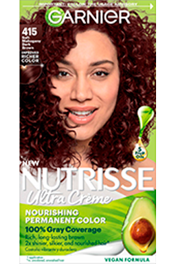 Soft Mahogany Dark Brown Nutrisse Ultra Creme Nourishing Permanent Color - Garnier